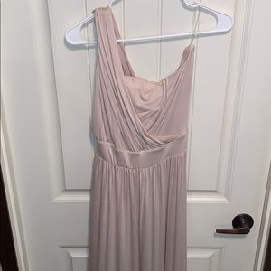 Auditions Taupe One Shoulder Dress